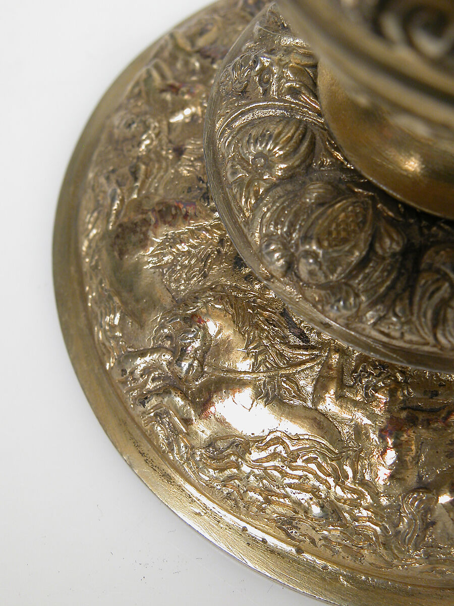 Beaker, Rock crystal, with later gilt silver foot, French