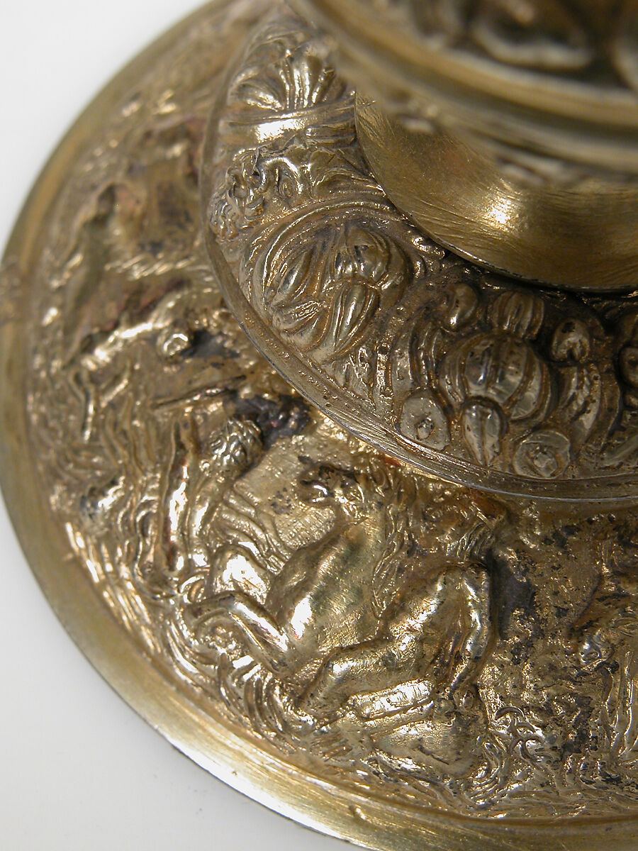 Beaker, Rock crystal, with later gilt silver foot, French