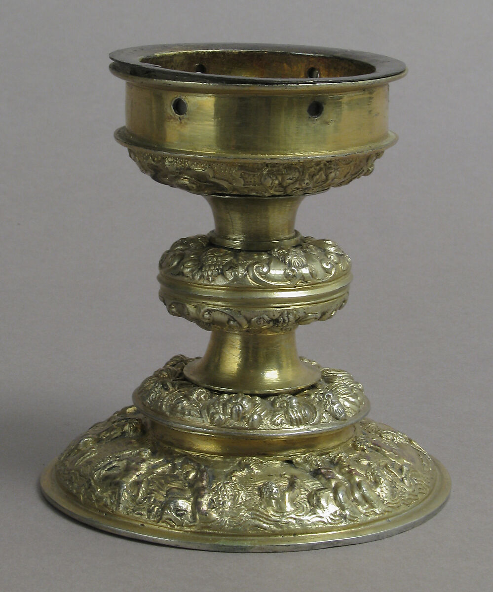 Beaker, Rock crystal, with later gilt silver foot, French