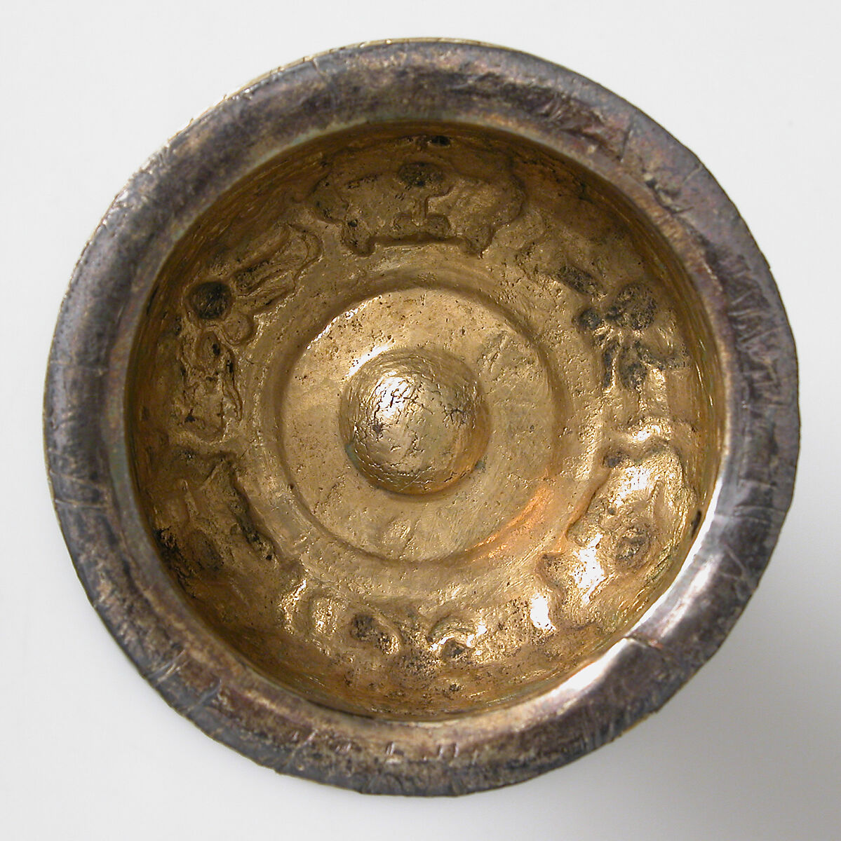 Beaker, Rock crystal, with later gilt silver foot, French