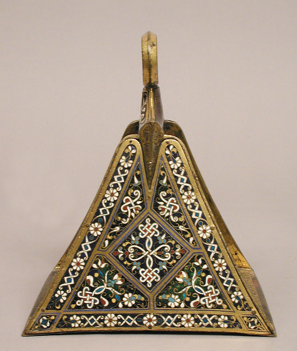 Stirrup, Cloisonné enamel, copper-gilt, Spanish
