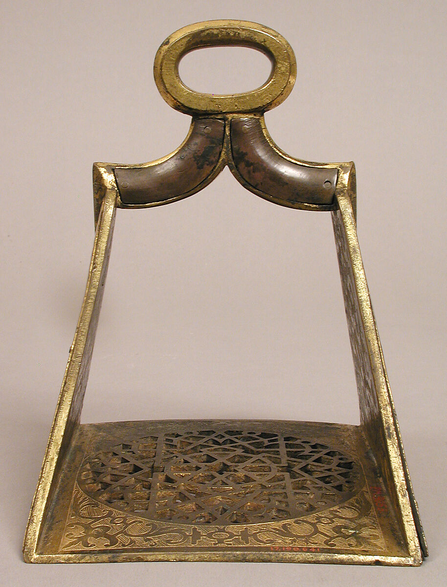 Stirrup, Cloisonné enamel, copper-gilt, Spanish
