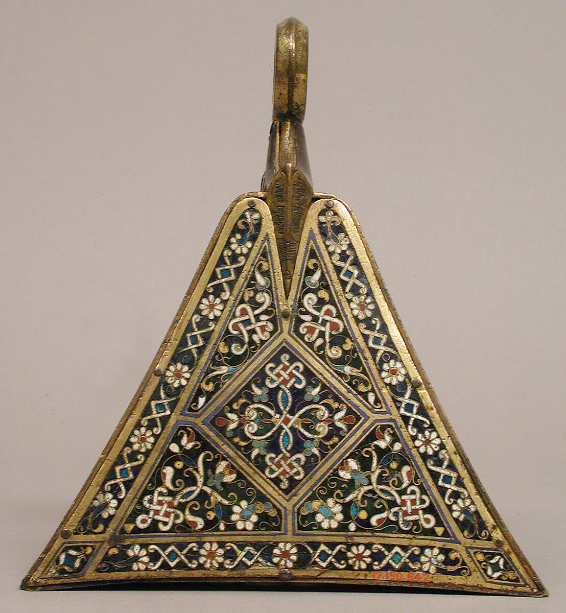 Stirrup, Cloisonné enamel, copper-gilt, Spanish
