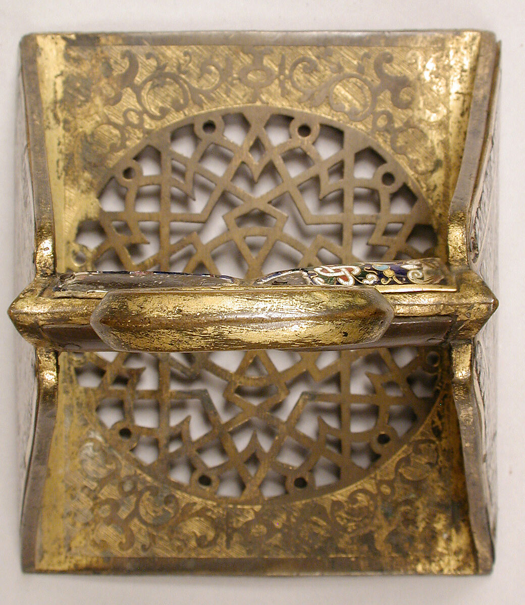 Stirrup, Cloisonné enamel, copper-gilt, Spanish