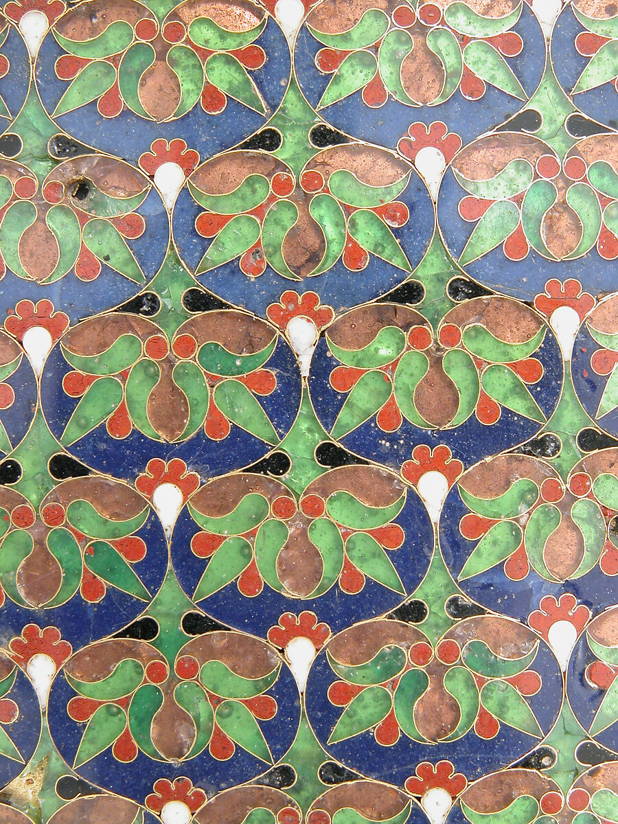 Panel from a Cover for an Icon of the Virgin, Cloisonné enamel, gold, copper, Byzantine