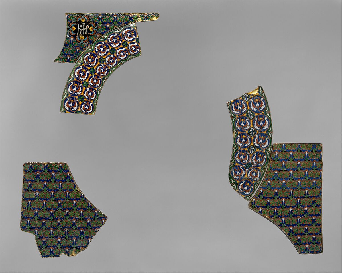 Panel from a Cover for an Icon of the Virgin, Cloisonné enamel, gold, copper, Byzantine