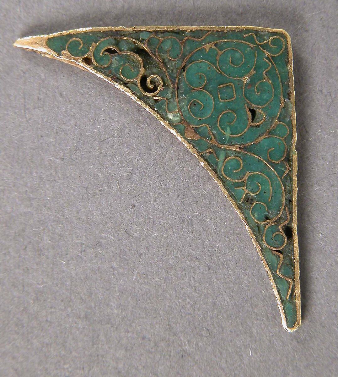 Element of an Icon Frame, Cloisonné enamel, gold, copper, Byzantine 