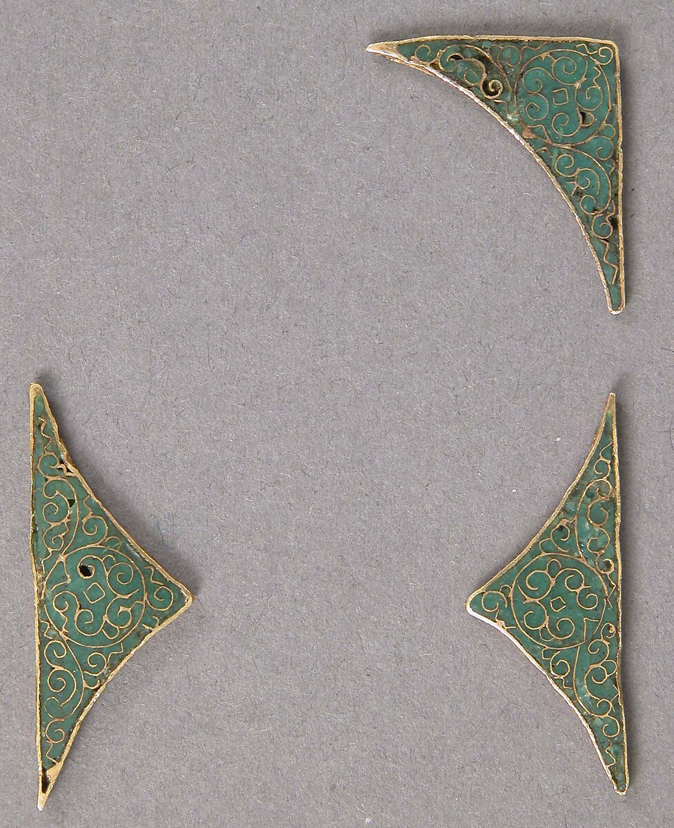 Element of an Icon Frame, Cloisonné enamel, gold, copper, Byzantine