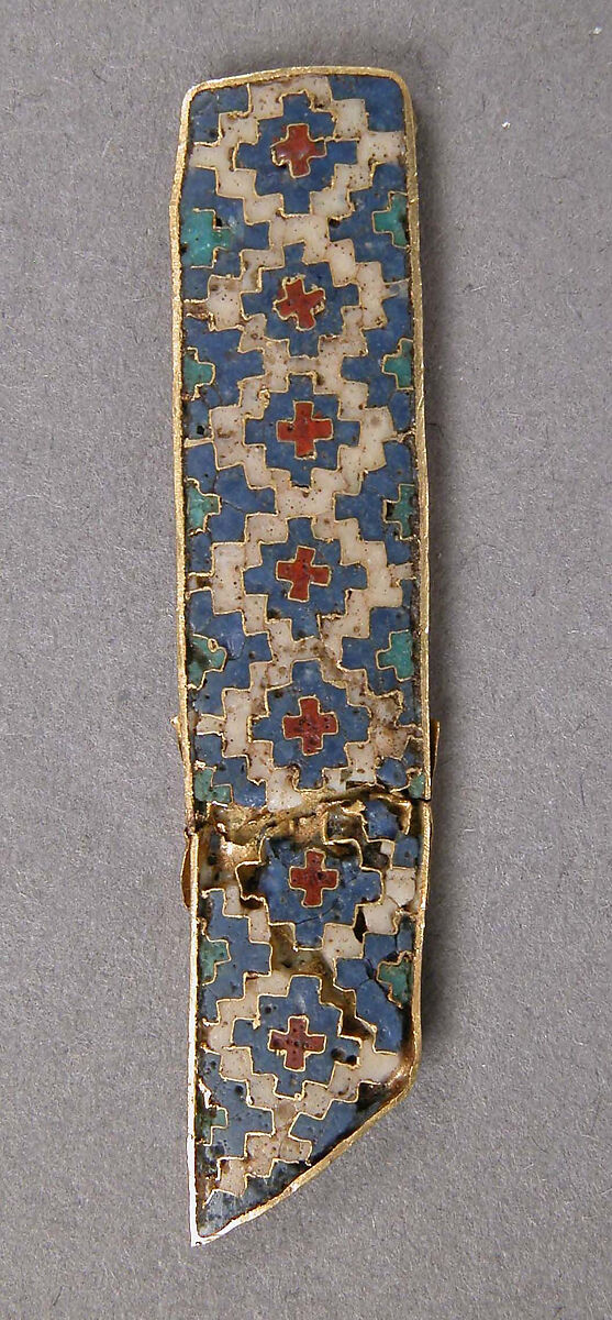 Element of a Border for an Icon Frame, Cloisonné enamel, gold, Byzantine 