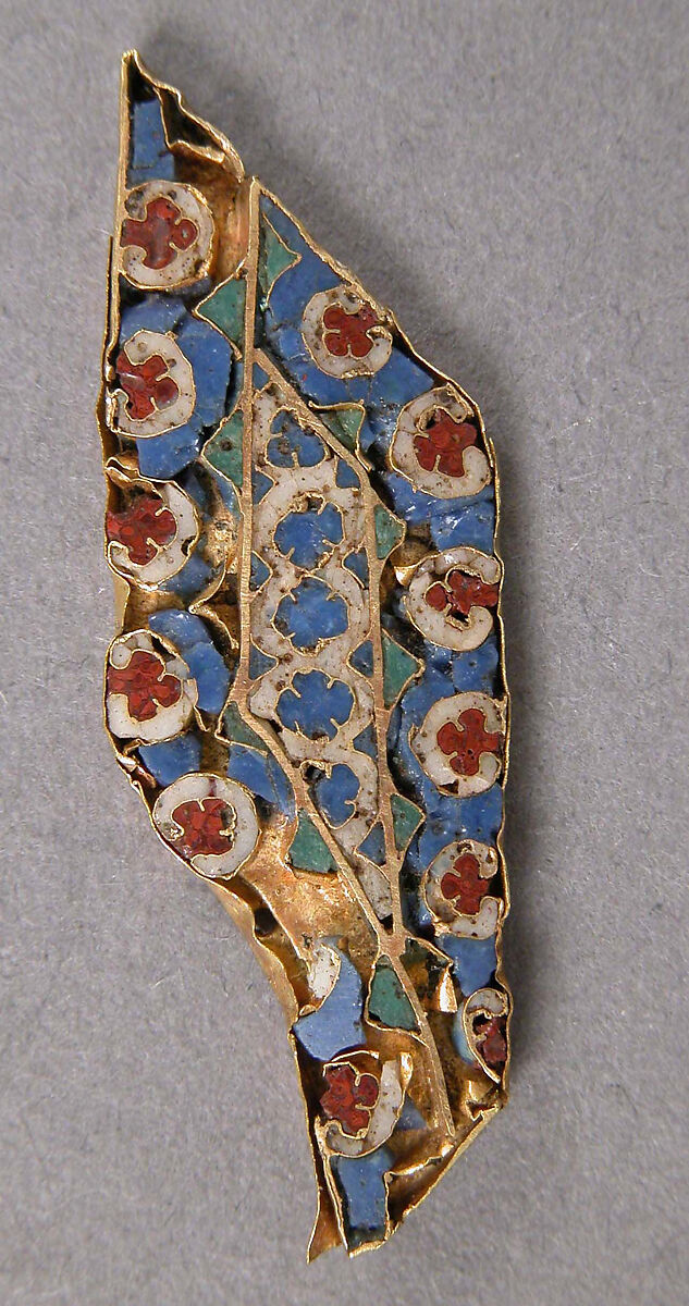 Element of a Border for an Icon Frame, Cloisonné enamel, gold, Byzantine 