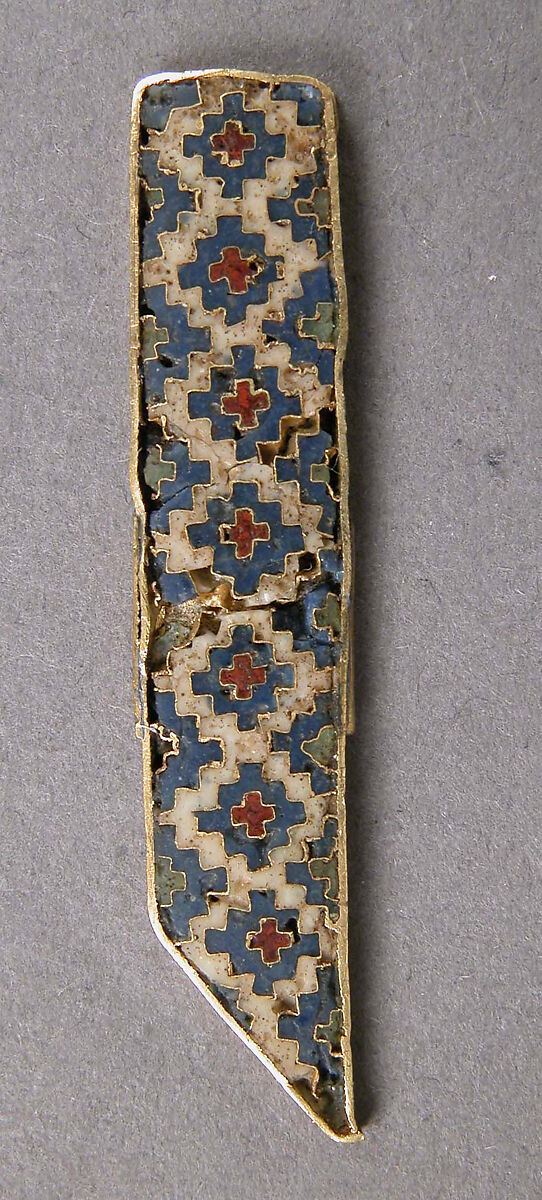 Element of a Border for an Icon Frame, Cloisonné enamel, gold, Byzantine 