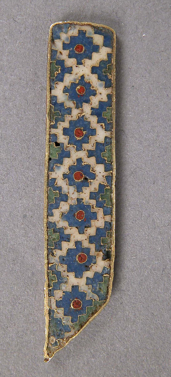 Element of a Border for an Icon Frame, Cloisonné enamel, gold, Byzantine 