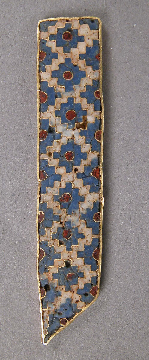 Element of a Border for an Icon Frame, Cloisonné enamel, gold, Byzantine 