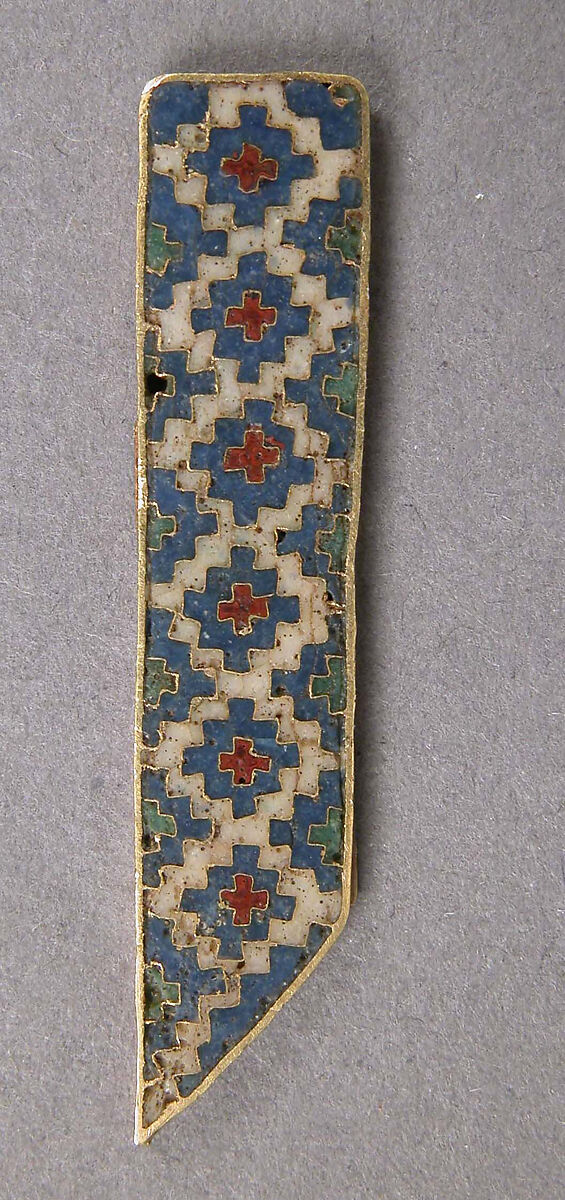 Element of a Border for an Icon Frame, Cloisonné enamel, gold, Byzantine 