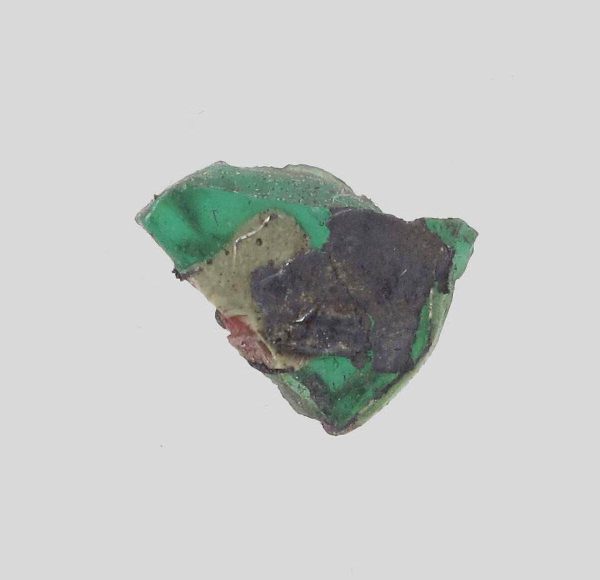 Fragment of a Flower, Cloisonné enamel, gold, French