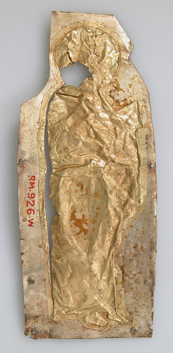 Plaque, Fragment, Cloisonné enamel, gold, Byzantine