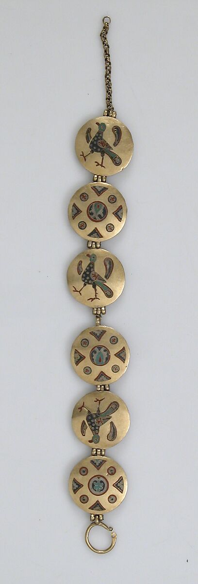 Chain with Birds and Geometric Motifs, Cloisonné enamel, gold, Kyivan Rus’