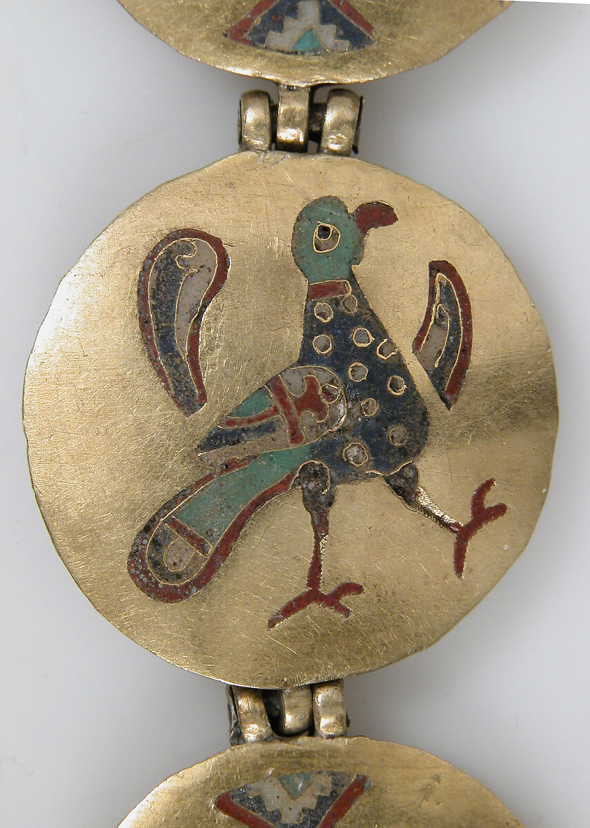Chain with Birds and Geometric Motifs, Cloisonné enamel, gold, Kyivan Rus’