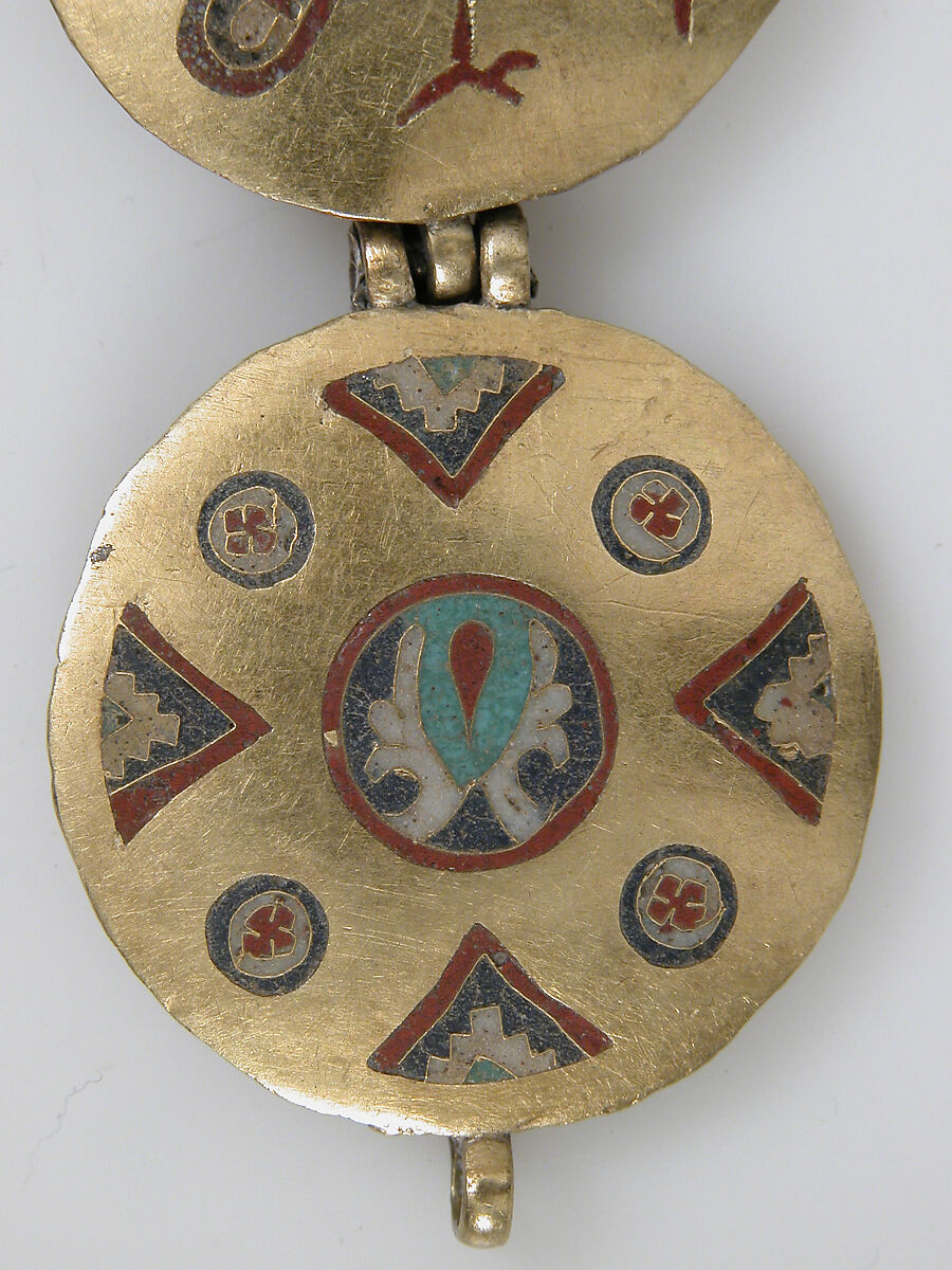 Chain with Birds and Geometric Motifs, Cloisonné enamel, gold, Kyivan Rus’