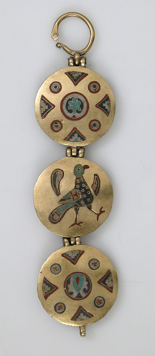 Chain with Birds and Geometric Motifs, Cloisonné enamel, gold, Kyivan Rus’