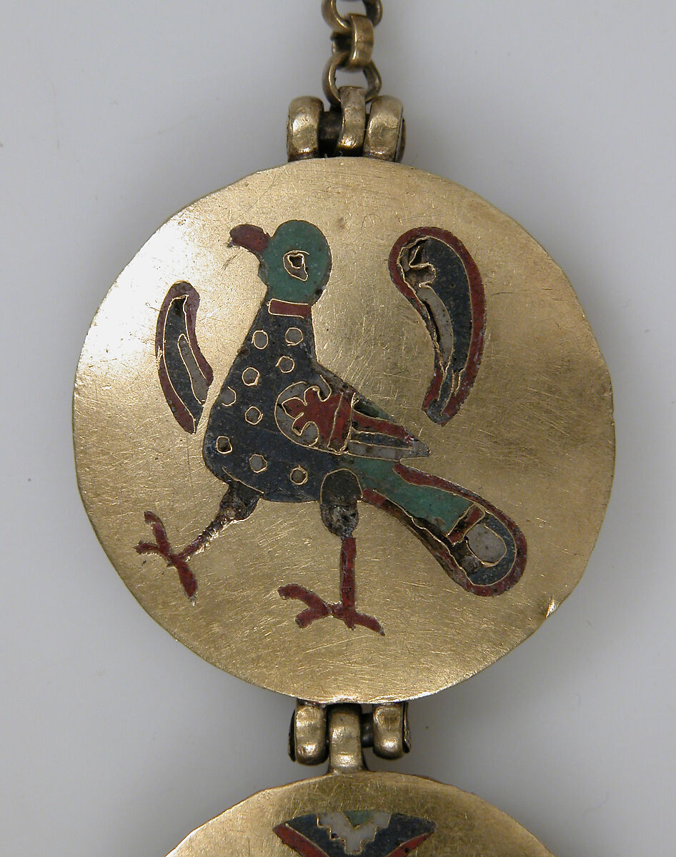 Chain with Birds and Geometric Motifs, Cloisonné enamel, gold, Kyivan Rus’
