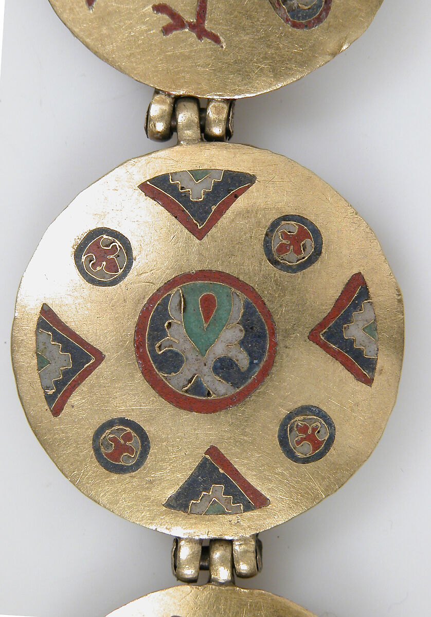 Chain with Birds and Geometric Motifs, Cloisonné enamel, gold, Kyivan Rus’
