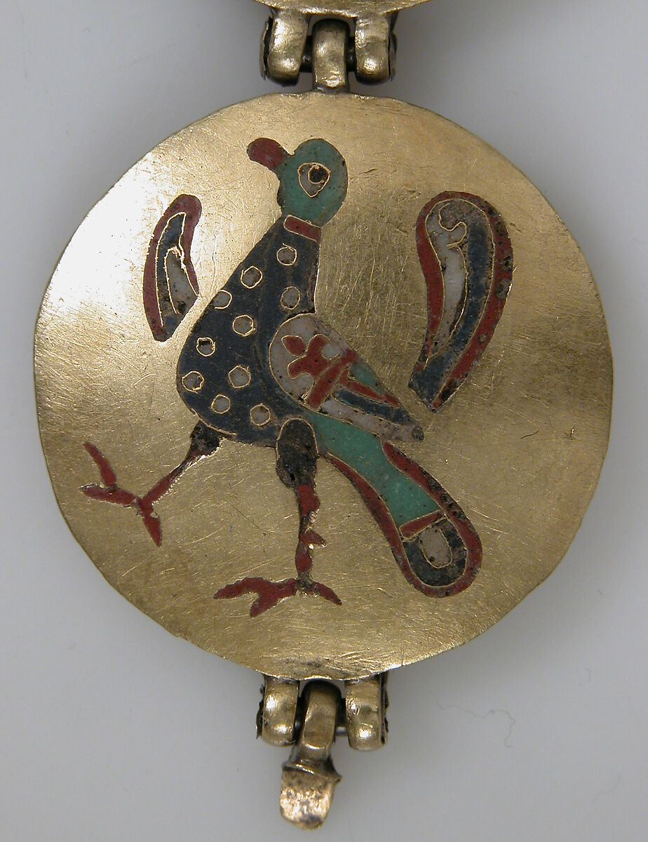 Chain with Birds and Geometric Motifs, Cloisonné enamel, gold, Kyivan Rus’