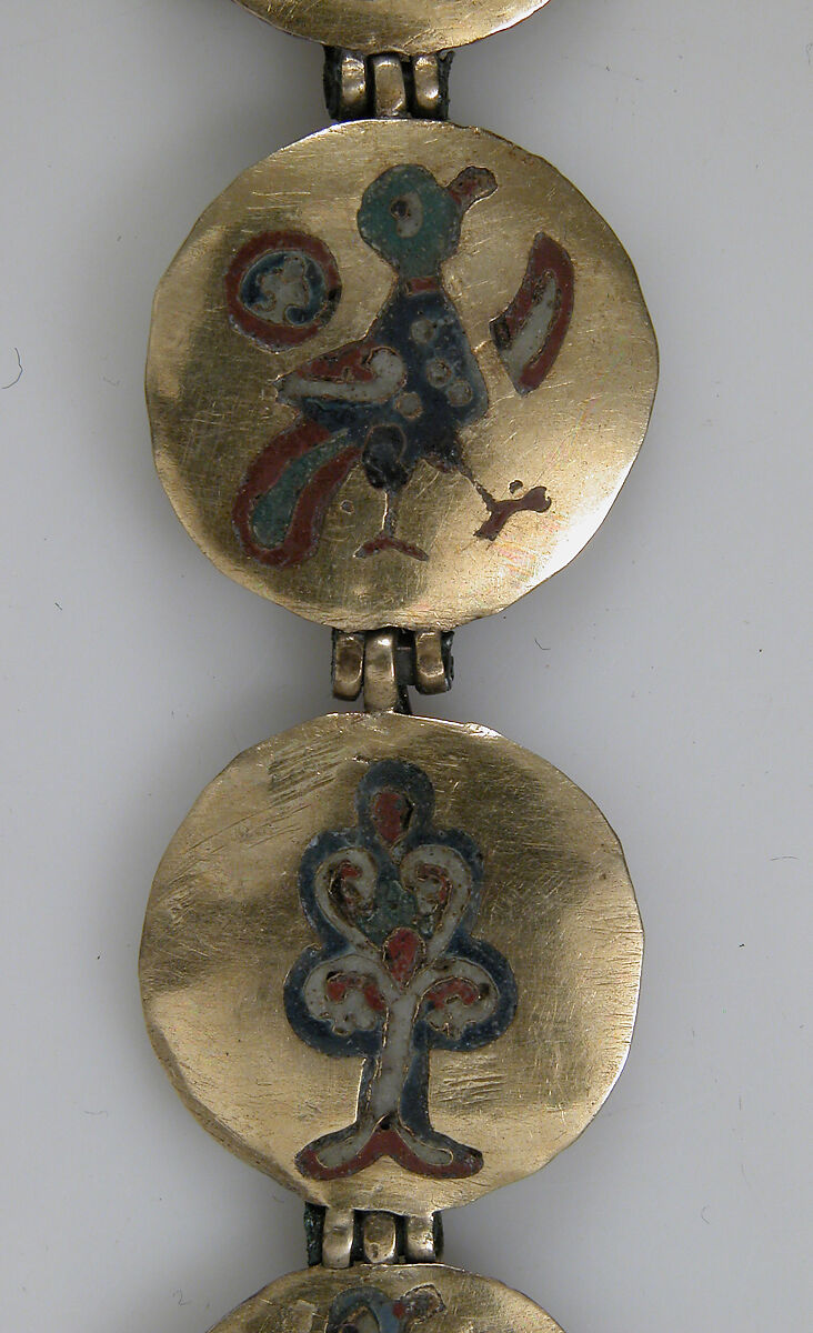 Chain with Birds and Trees of Life, Cloisonné enamel, gold, Kyivan Rus’