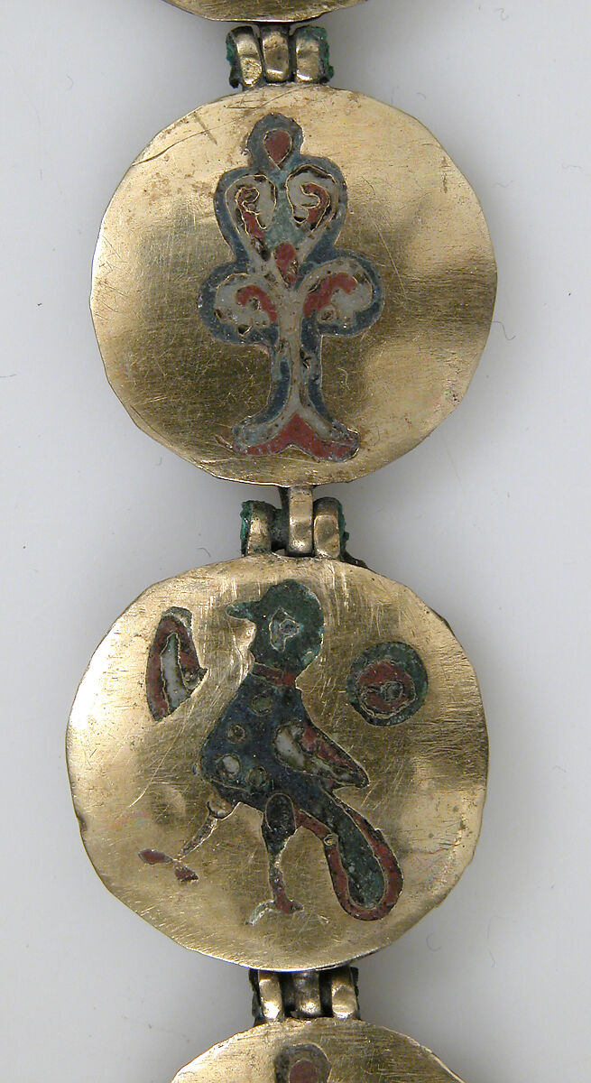Chain with Birds and Trees of Life, Cloisonné enamel, gold, Kyivan Rus’