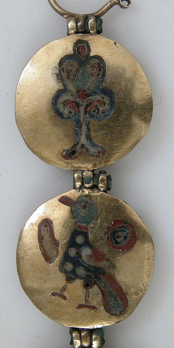 Chain with Birds and Trees of Life, Cloisonné enamel, gold, Kyivan Rus’