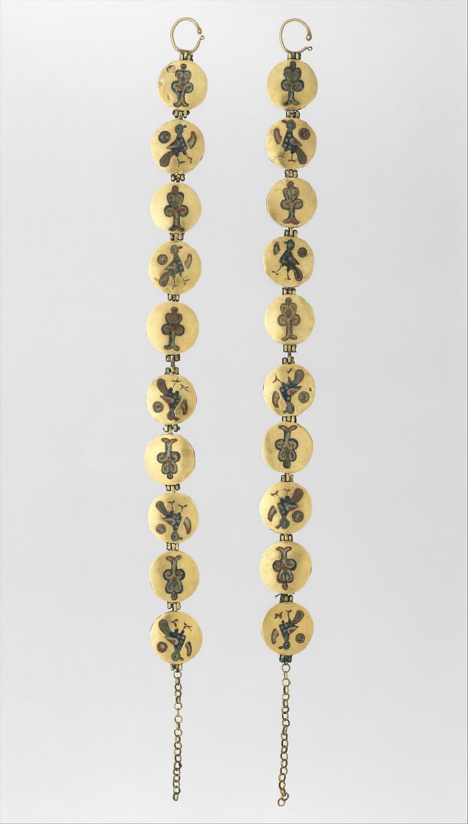 Chain with Birds and Trees of Life, Cloisonné enamel, gold, Kyivan Rus’