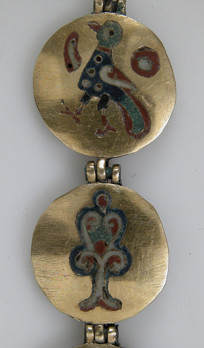 Chain with Birds and Trees of Life, Cloisonné enamel, gold, Kyivan Rus’