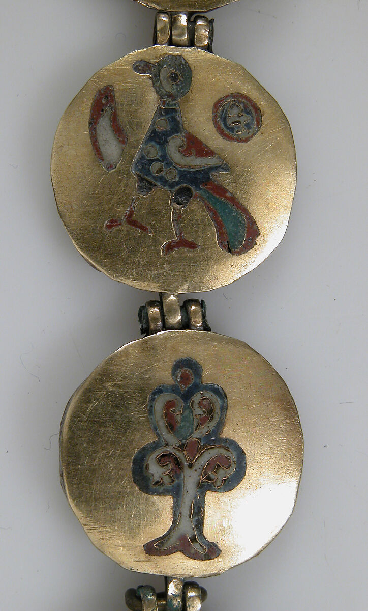 Chain with Birds and Trees of Life, Cloisonné enamel, gold, Kyivan Rus’