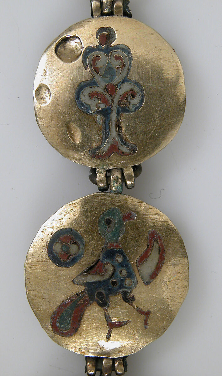 Chain with Birds and Trees of Life, Cloisonné enamel, gold, Kyivan Rus’