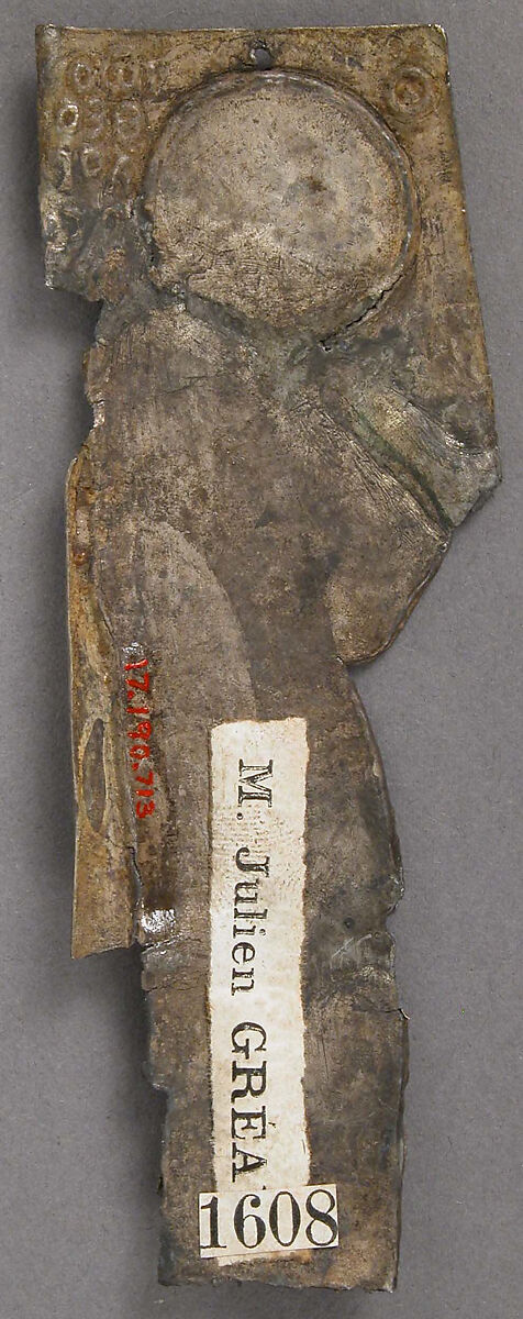 Plaque of St. John, Cloisonné enamel and gilded silver, Byzantine