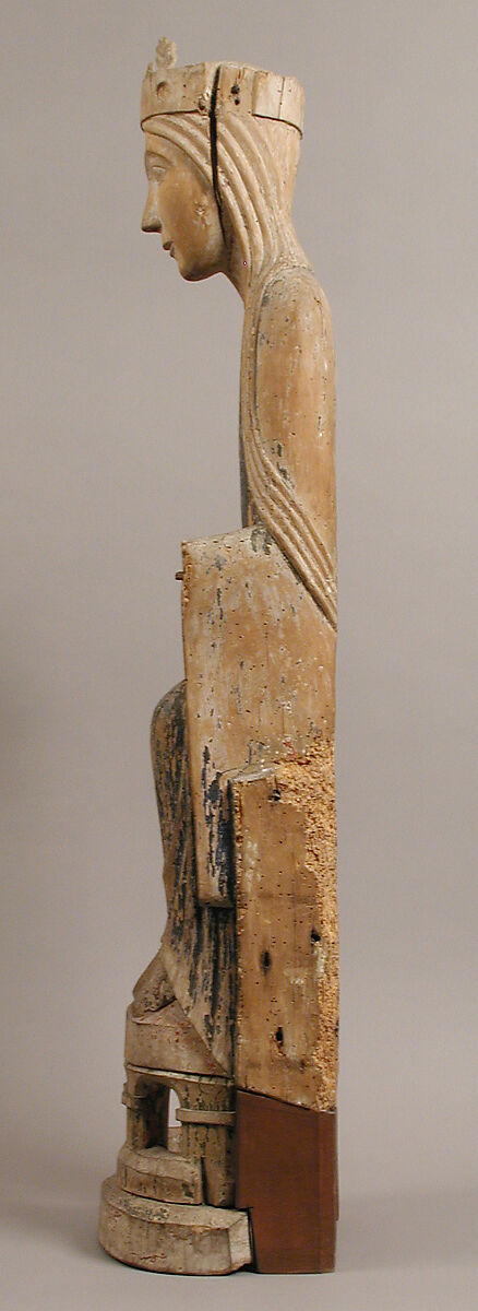 Enthroned Virgin, Poplar with paint, Scandinavian