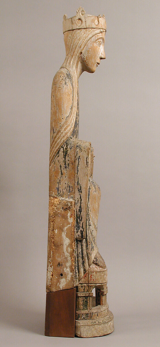 Enthroned Virgin, Poplar with paint, Scandinavian