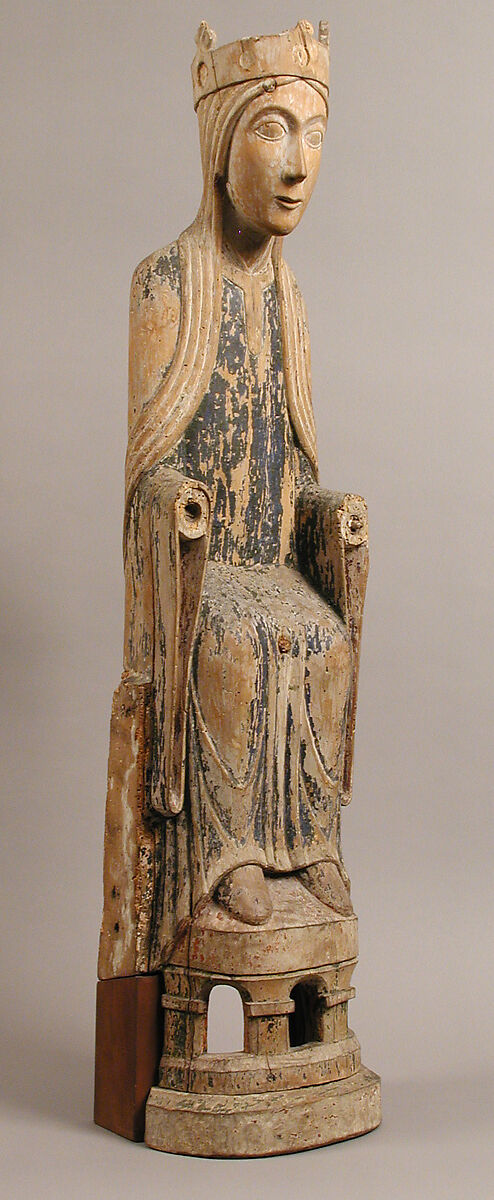 Enthroned Virgin, Poplar with paint, Scandinavian