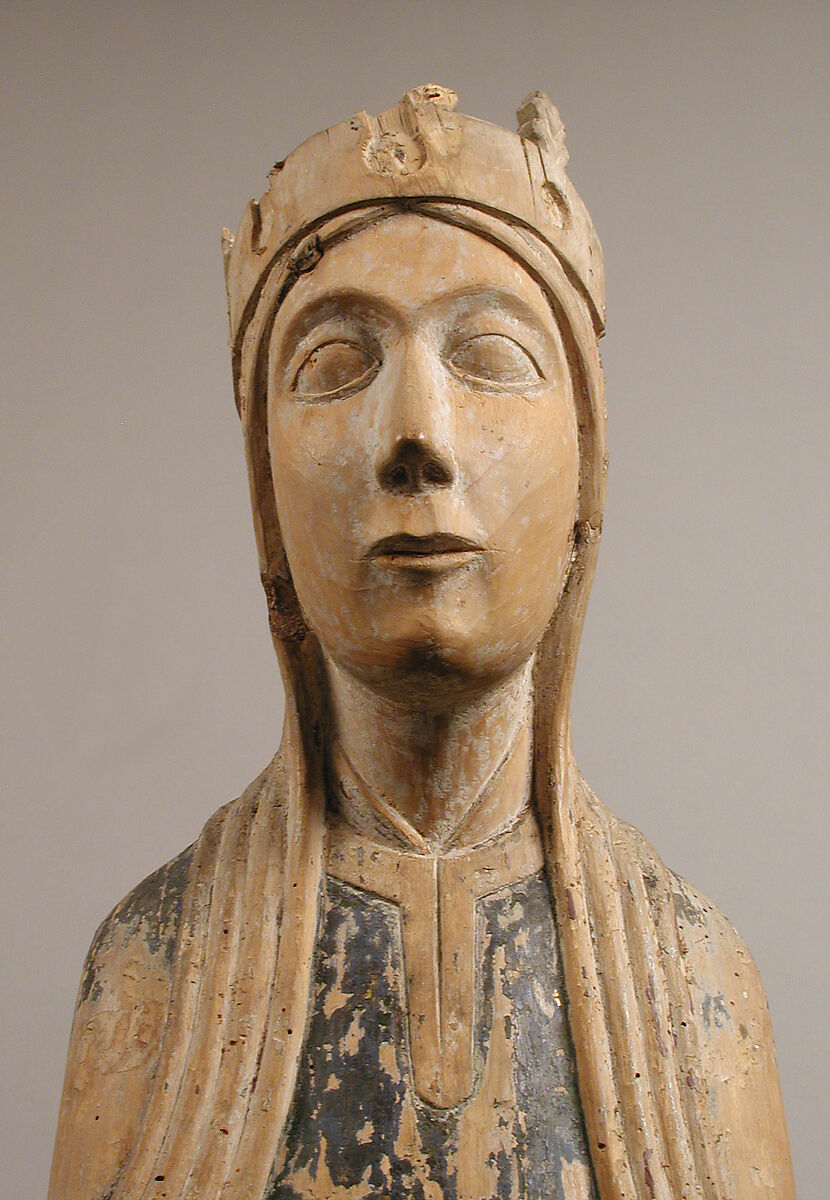 Enthroned Virgin, Poplar with paint, Scandinavian