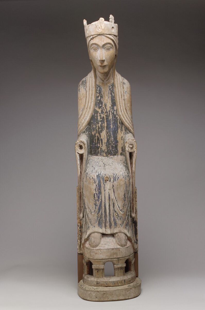 Enthroned Virgin, Poplar with paint, Scandinavian 