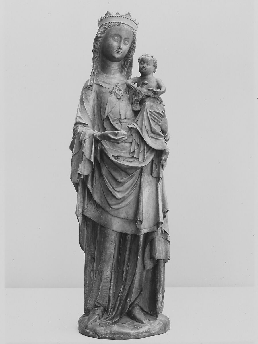 Virgin and Child, Marble with traces of polychromy, French