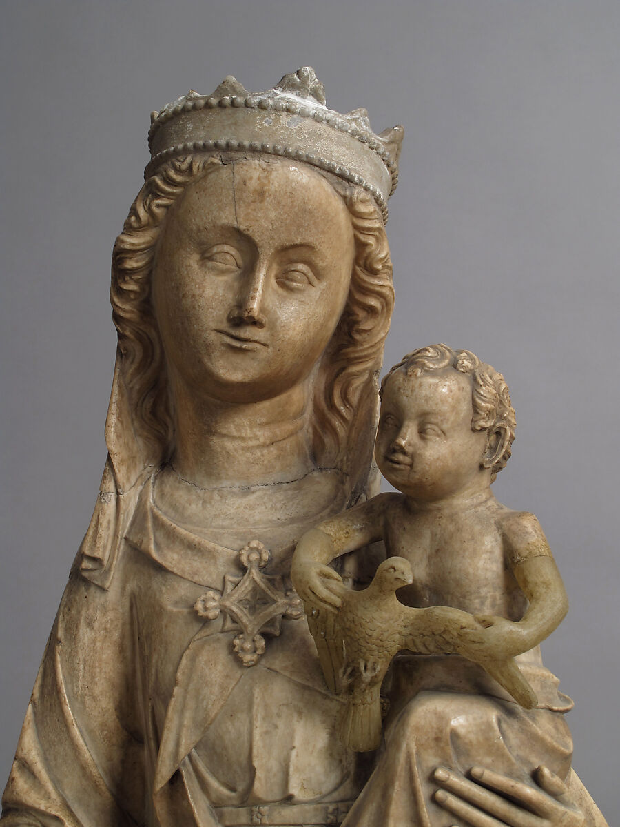 Virgin and Child, Marble with traces of polychromy, French