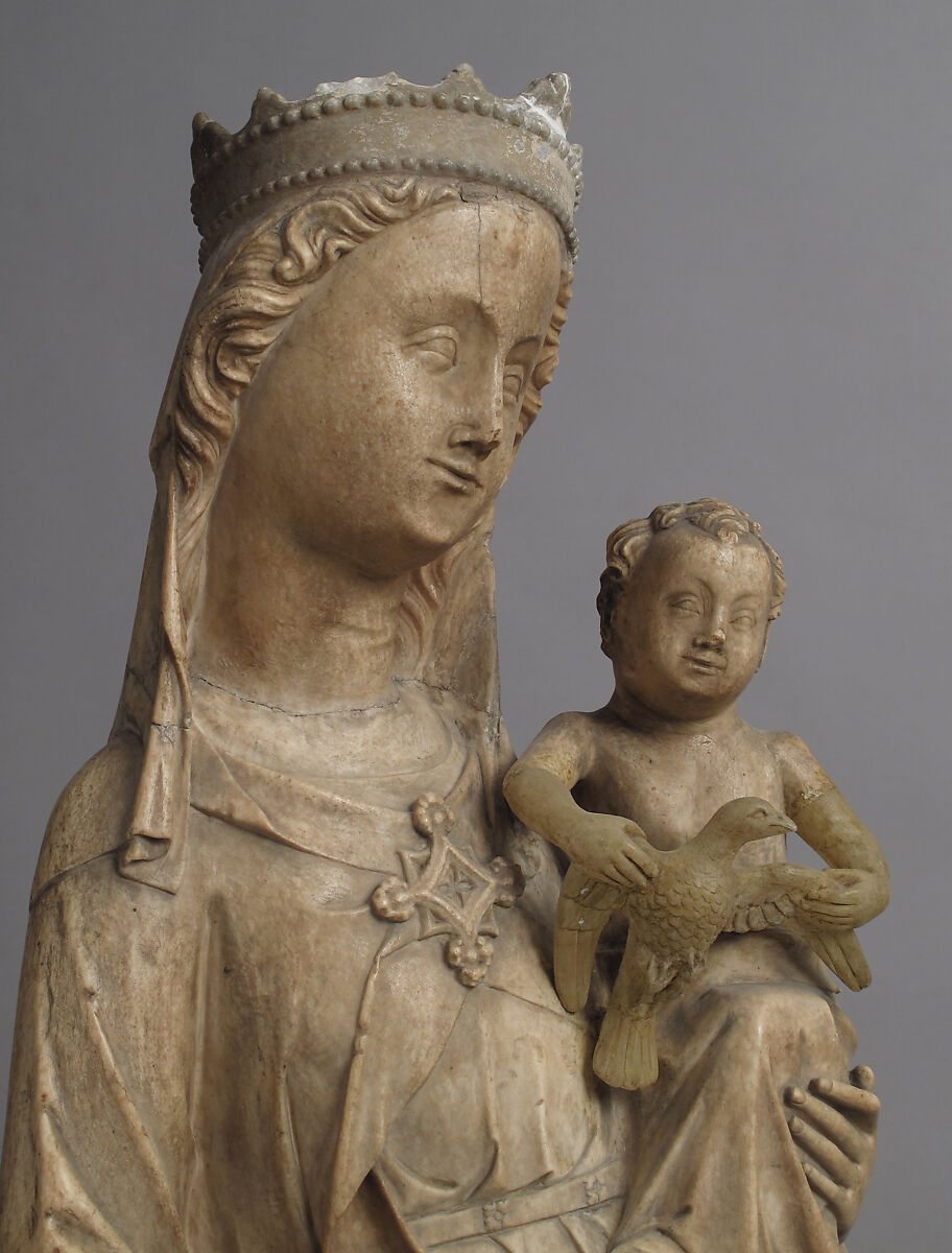Virgin and Child, Marble with traces of polychromy, French