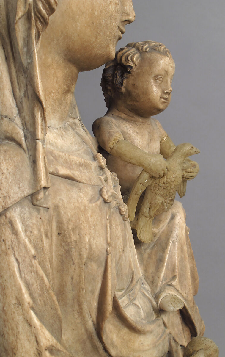 Virgin and Child, Marble with traces of polychromy, French