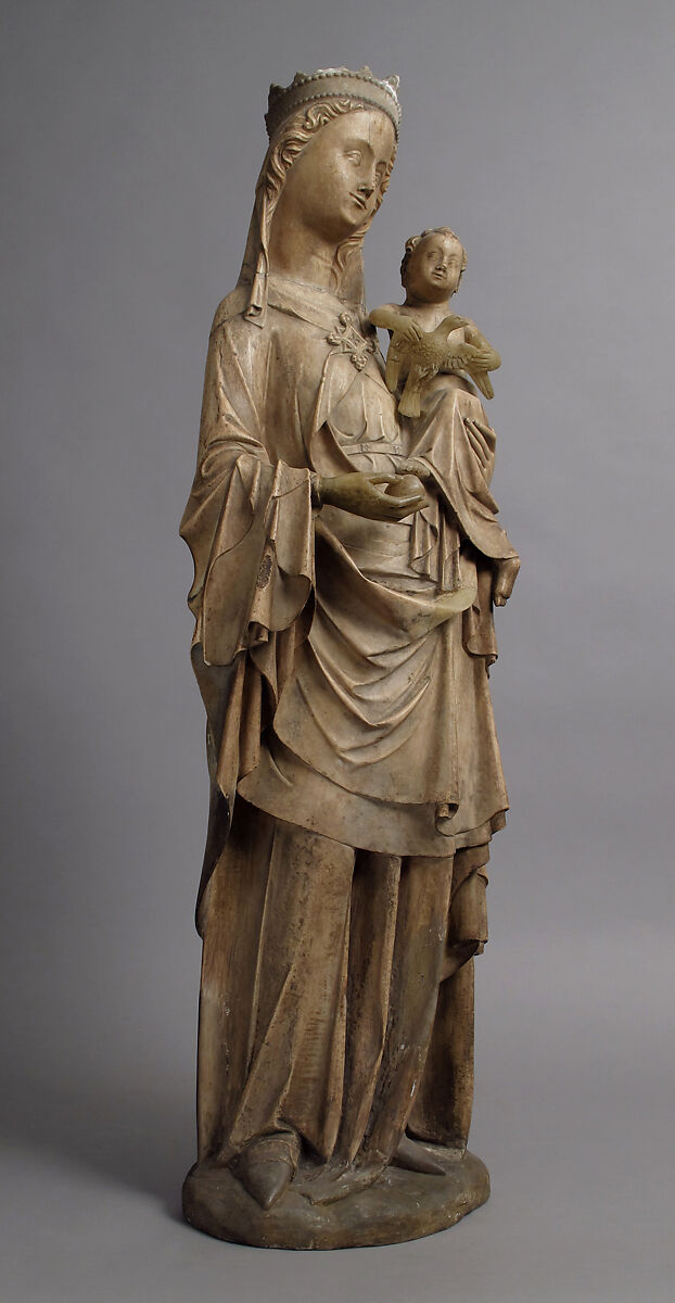 Virgin and Child, Marble with traces of polychromy, French