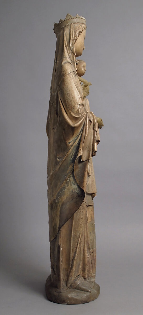 Virgin and Child, Marble with traces of polychromy, French