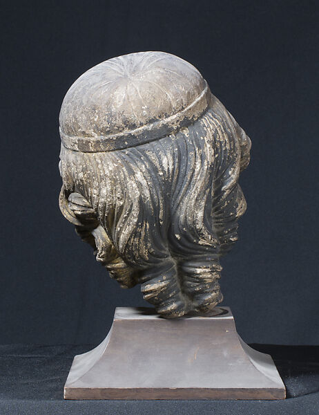 Angel's Head, Stone, with traces of paint and gilding, European