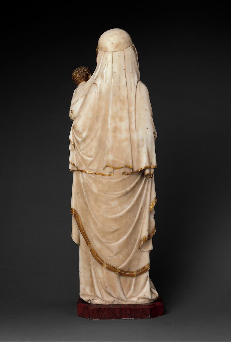 Virgin and Child, Marble, gilding, French