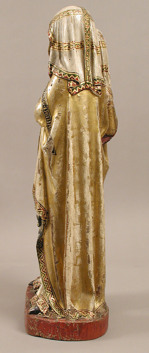 The Visitation, Attributed to Master Heinrich of Constance (German, active in Constance, ca. 1300), Walnut, paint, gilding, rock-crystal cabochons inset in gilded-silver mounts, German