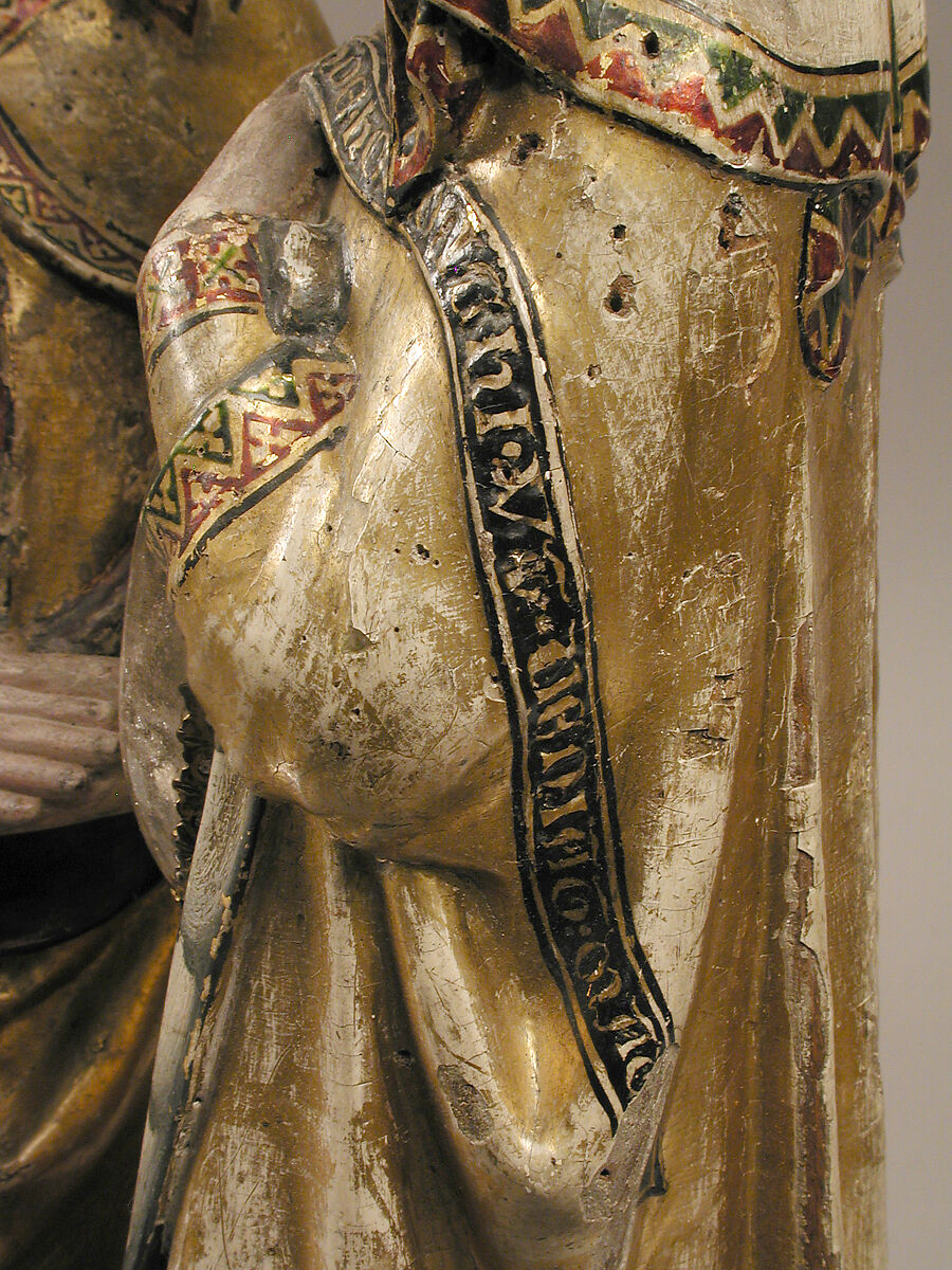 The Visitation, Attributed to Master Heinrich of Constance (German, active in Constance, ca. 1300), Walnut, paint, gilding, rock-crystal cabochons inset in gilded-silver mounts, German
